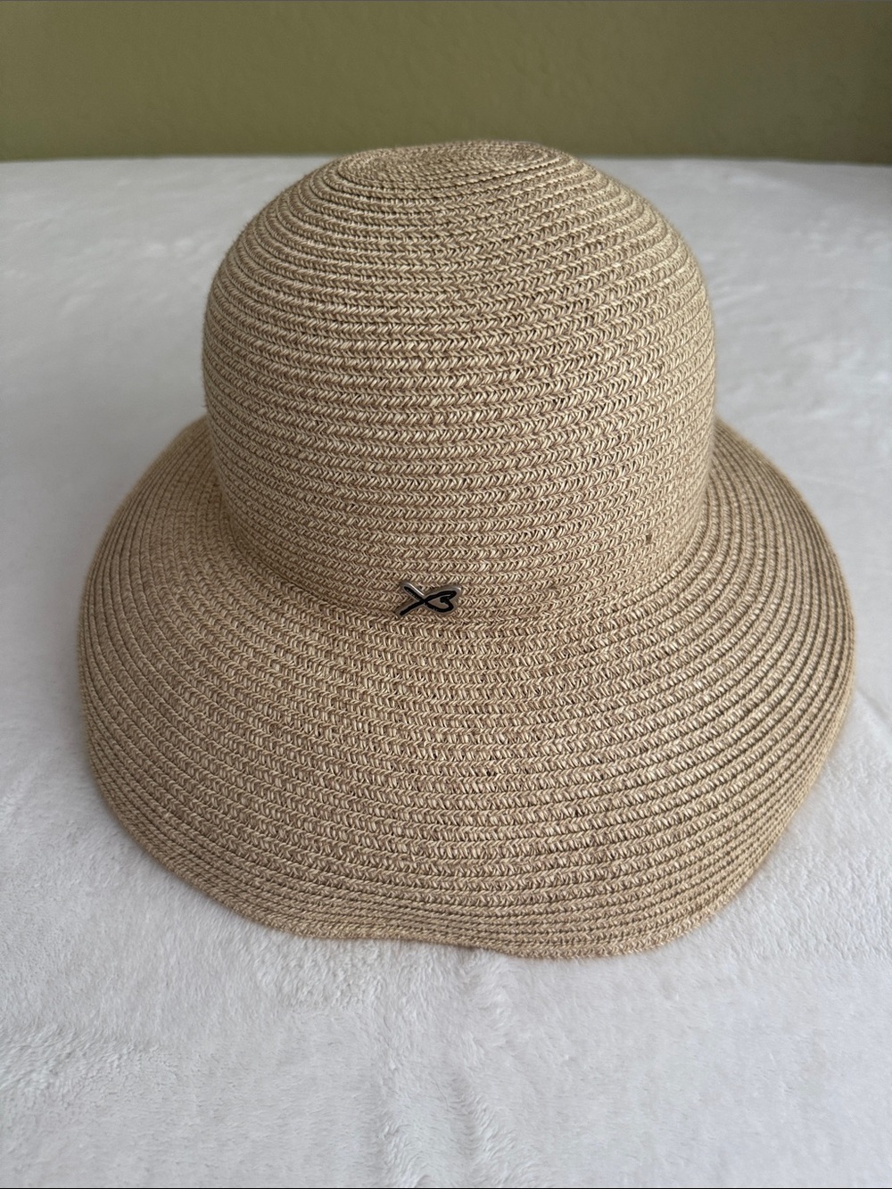 betmar Beige Straw Sun Hat